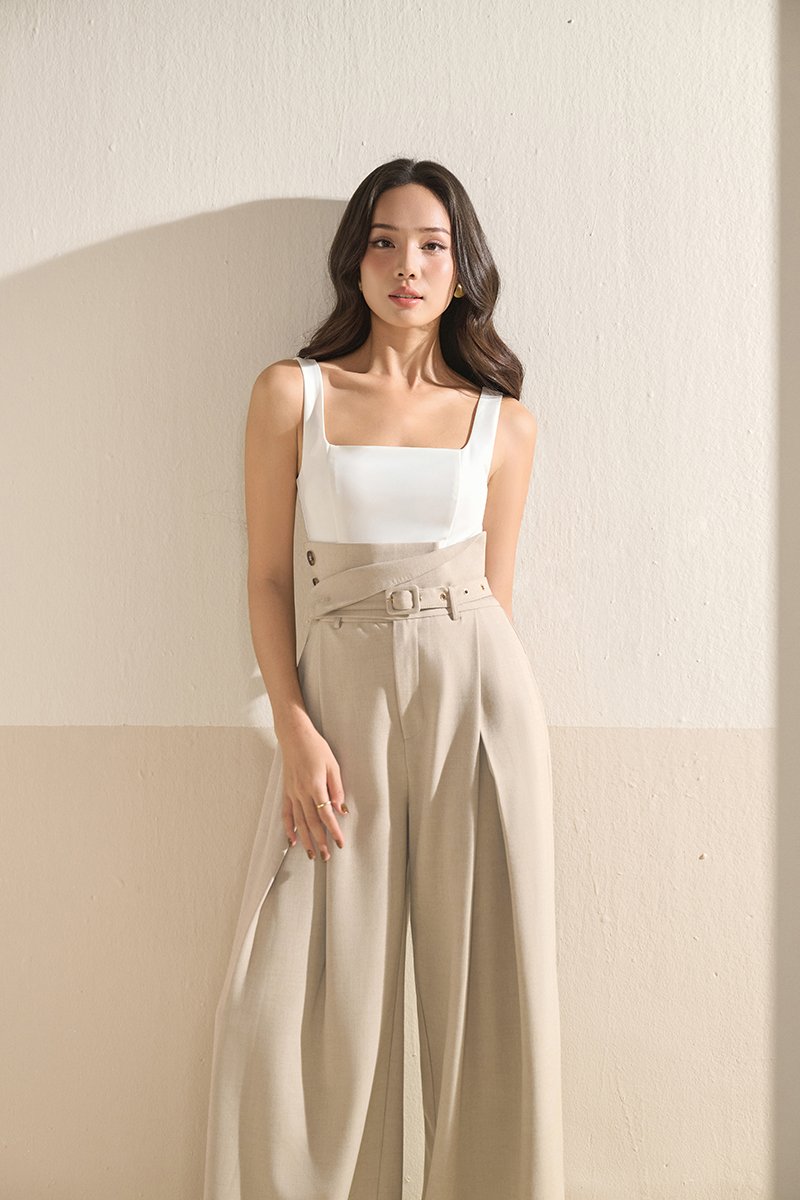 Parker 2-Way High Waist Pants in Wheat