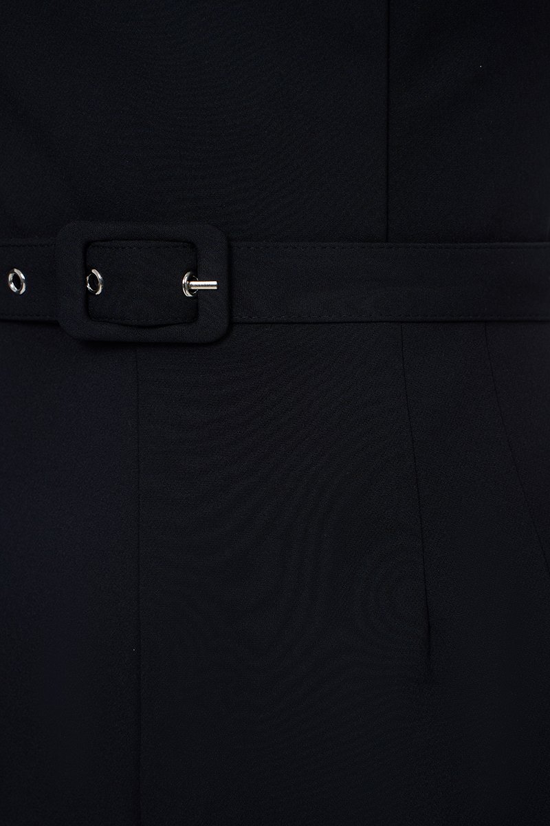 Roux Padded Asymmetrical Jumpsuit in Classic Black