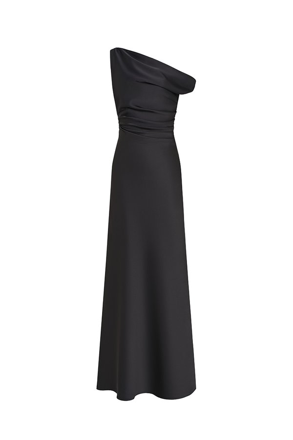 Callune Cowl Maxi Dress in Classic Black