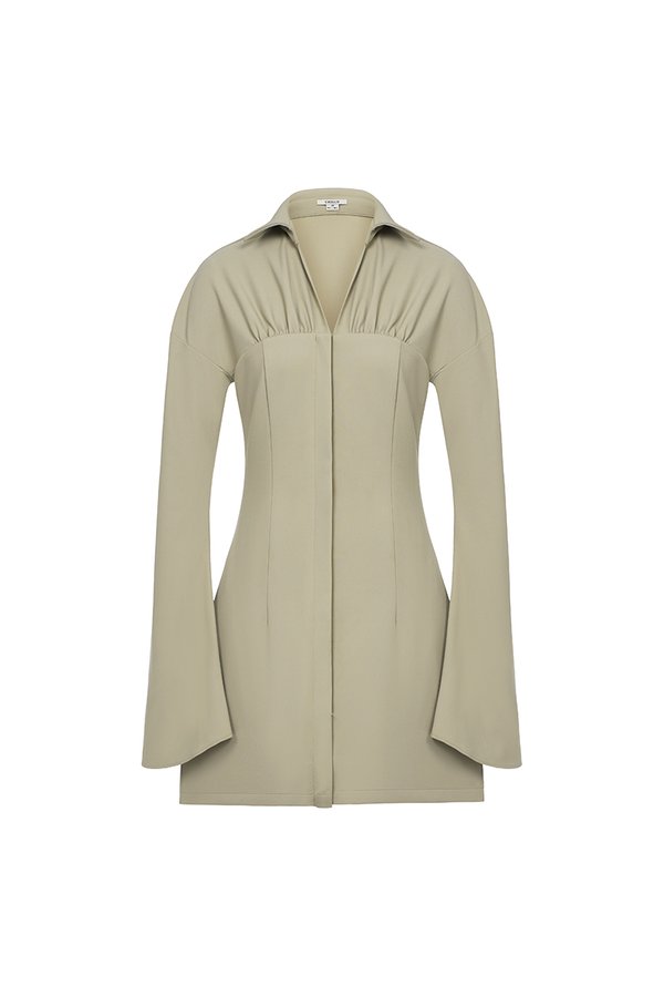 Eirisse Mini Shirtdress in Dune