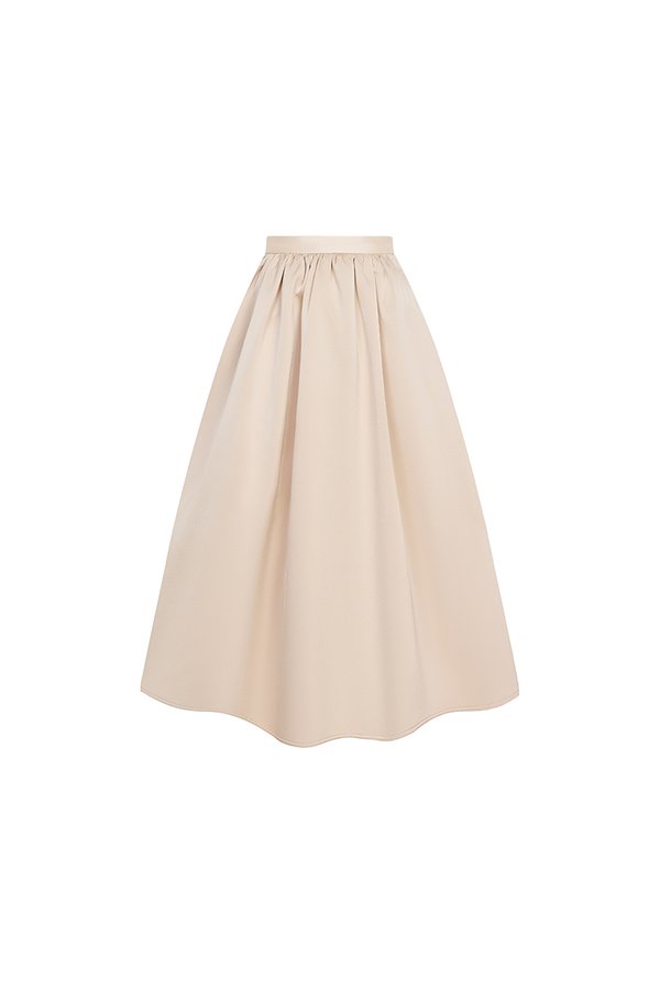 Lumira Midi Skirt in Peach Champagne