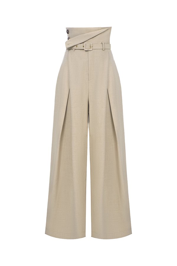 Parker 2-Way High Waist Pants in Wheat
