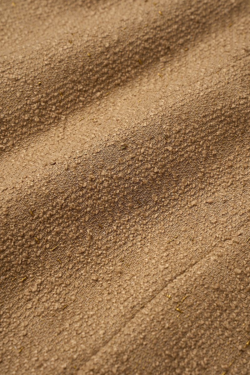 Audrina Square Neck Mini Dress in Biscotti