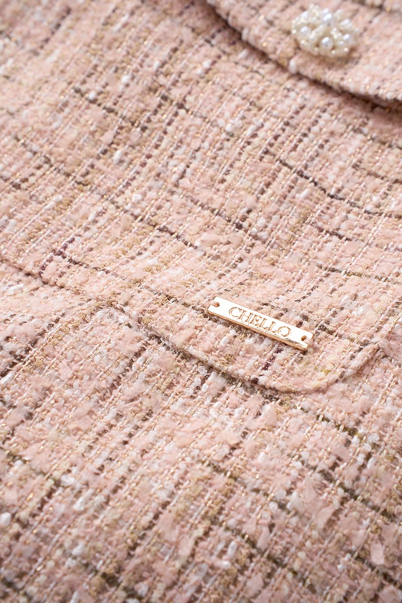 Isadora Square Neck Mini Dress in Nude Pink