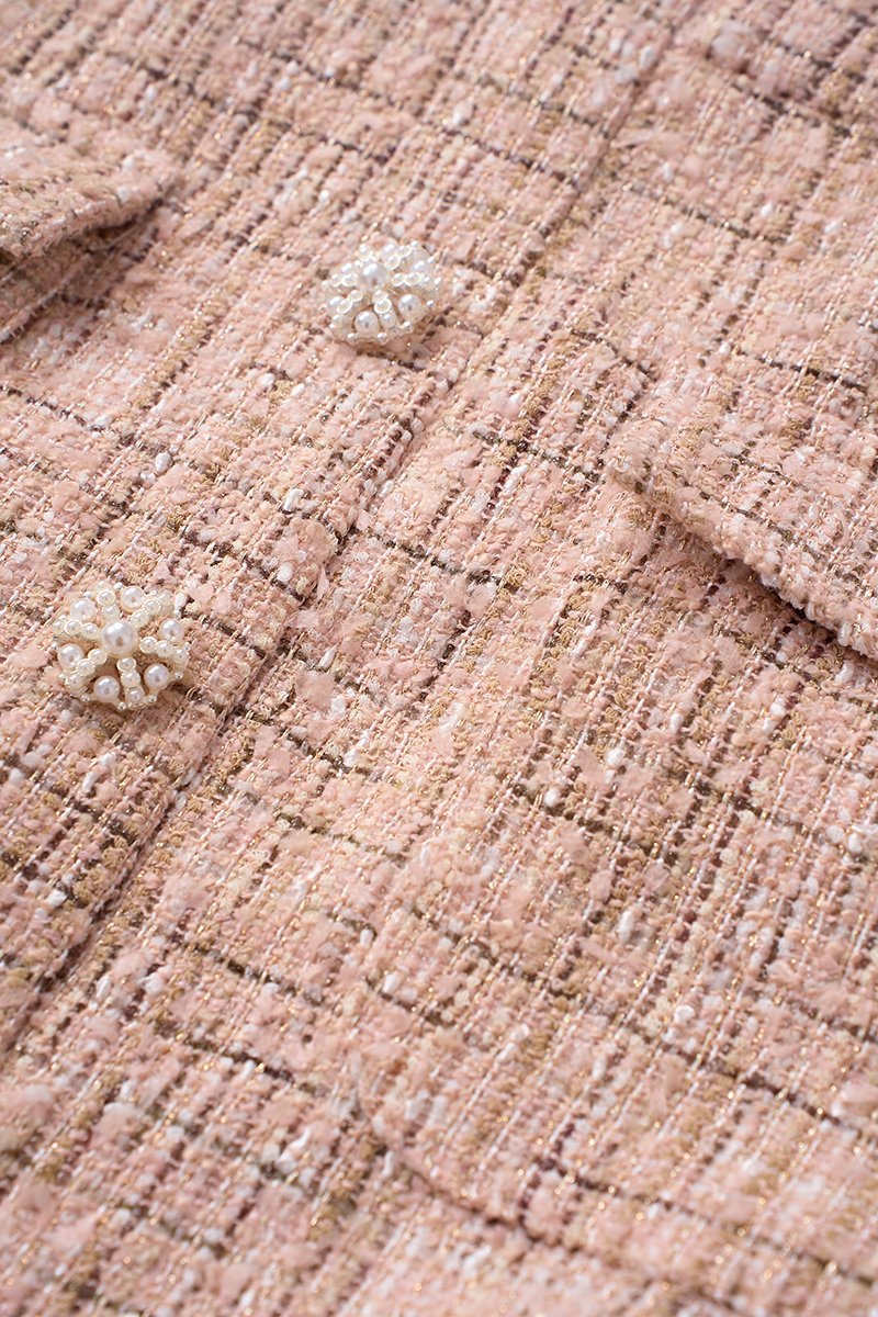 Isadora Square Neck Mini Dress in Nude Pink