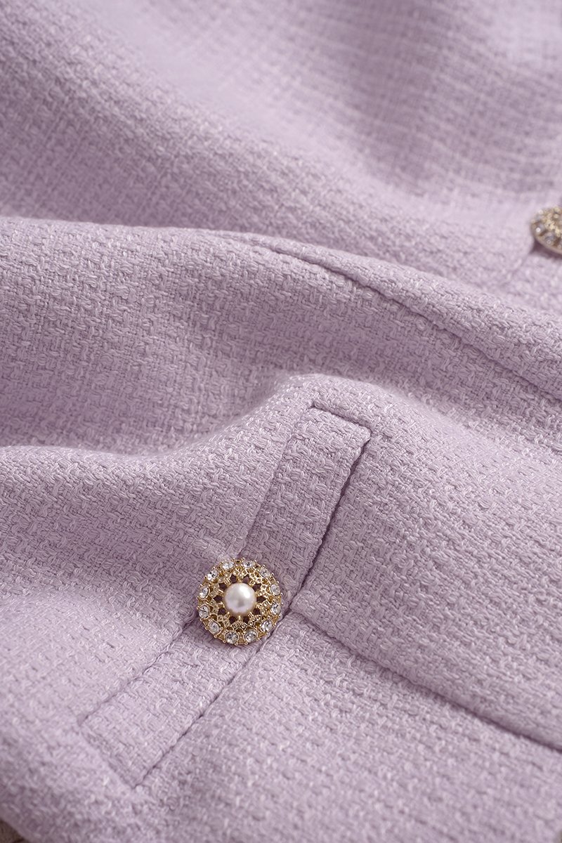 Leonor High Waist Shorts in French Lilac
