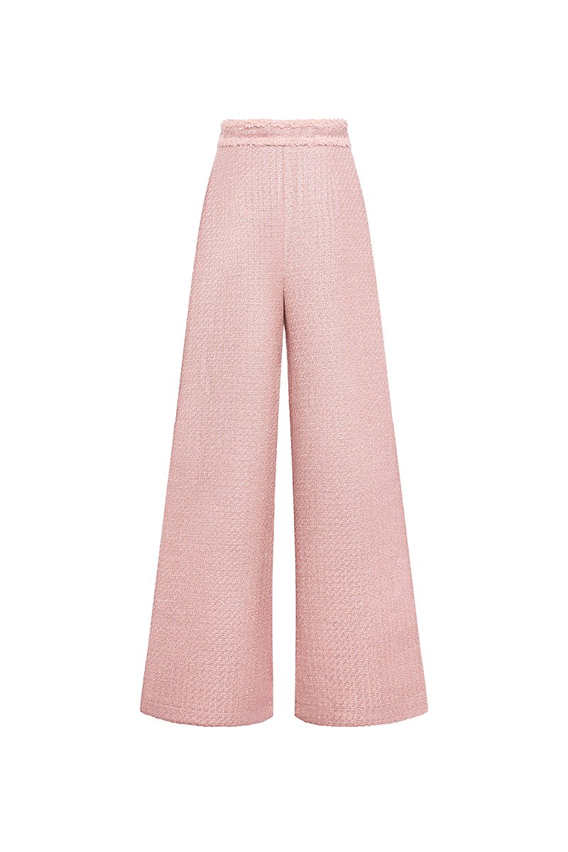 Nolyn High Waist Straight Pants in Crepe Pink