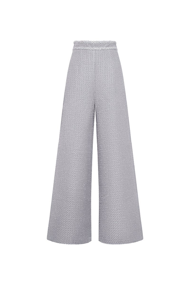 Nolyn High Waist Straight Pants in Lavender Grey