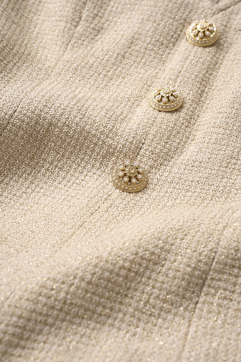 Vienna V-Neckline Romper in Antique Beige