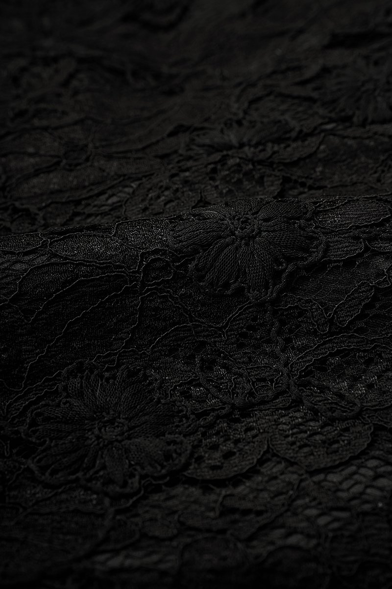 Andr&eacute;e Guipure Lace Mini Skort in Classic Black