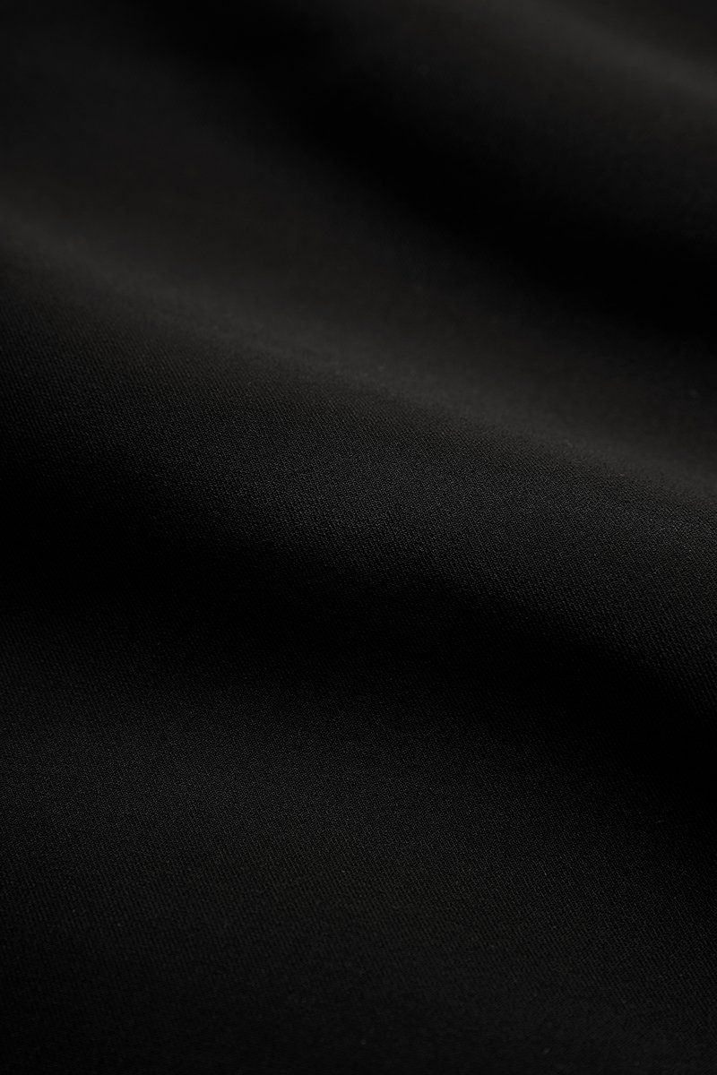 Capucine Padded Neck Sash Mini Dress in Classic Black