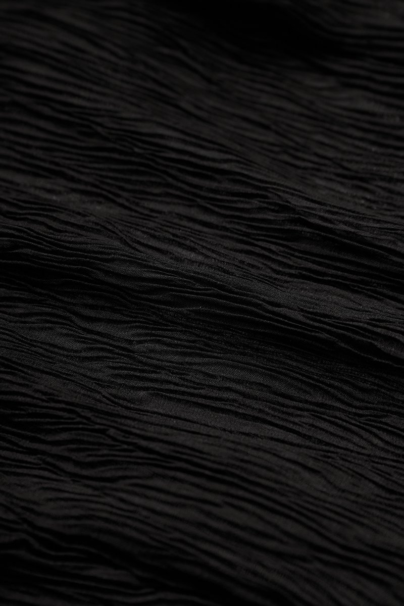 Ingrid High Neck Top With Inner Tube in Classic Black