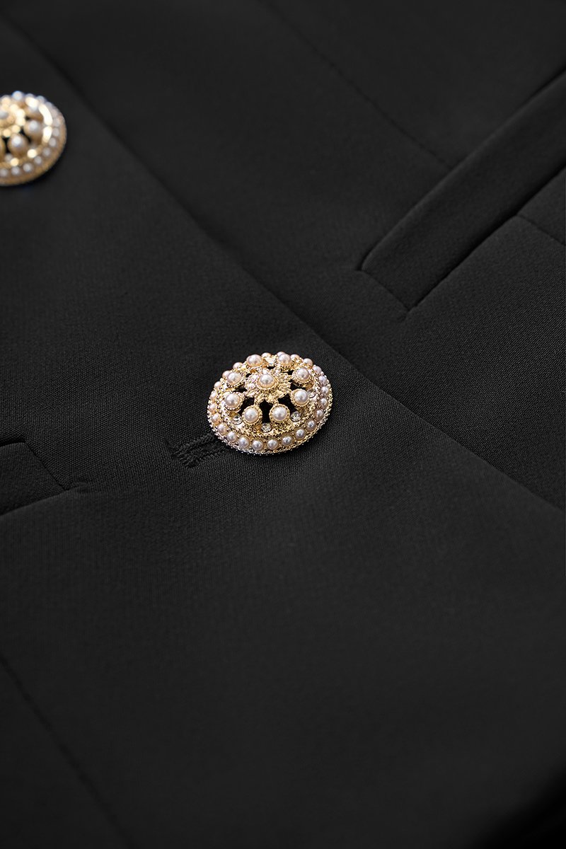 Lou Off Shoulder Peplum Top in Classic Black