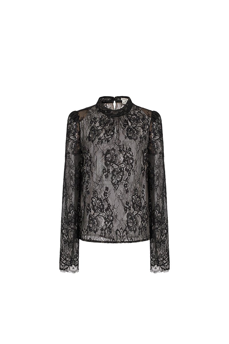Morgan Lace Top in Classic Black