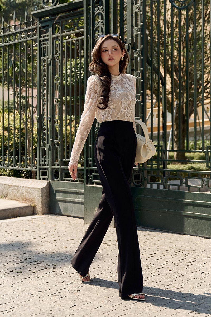 Morgan Lace Top in Iconic White