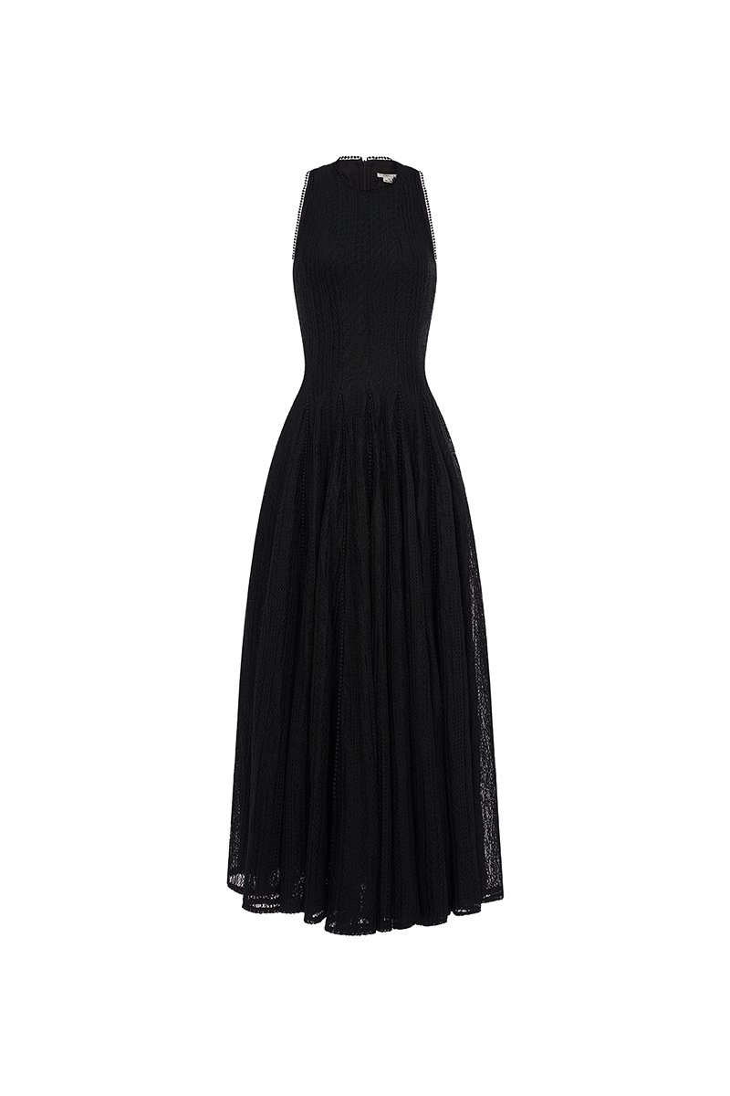 Thea Gusset Maxi Dress in Classic Black