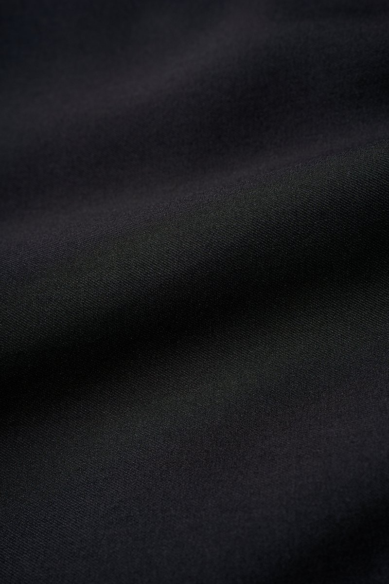 Zelie Padded Asymmetrical Mini Dress in Classic Black