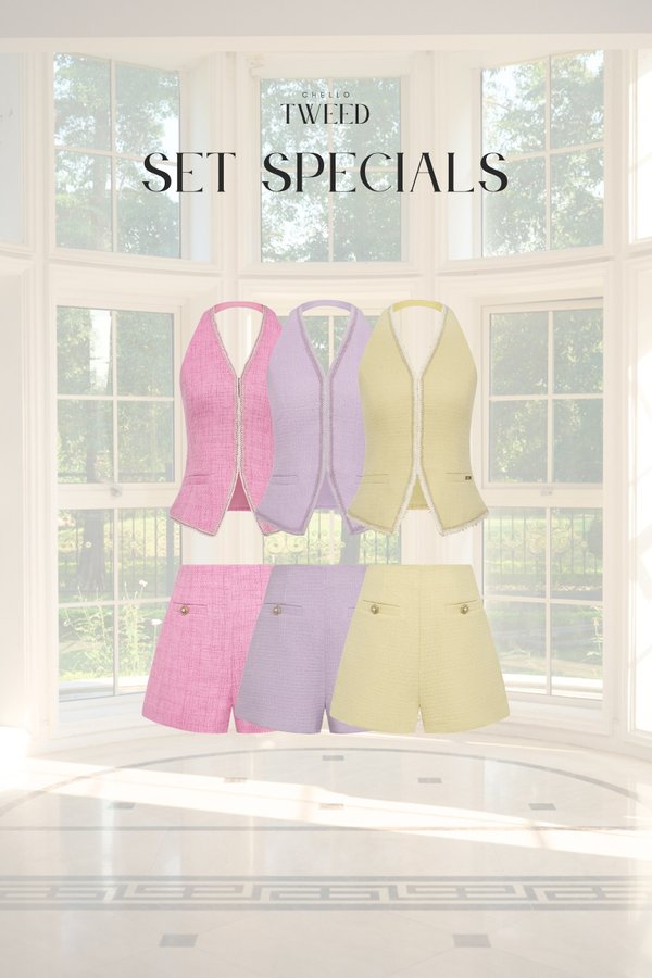 Irene V-Neckline Tailored Vest & Leonor Shorts