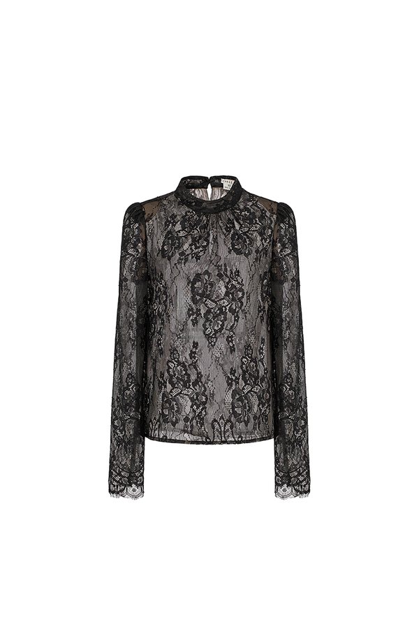 Morgan Lace Top in Classic Black