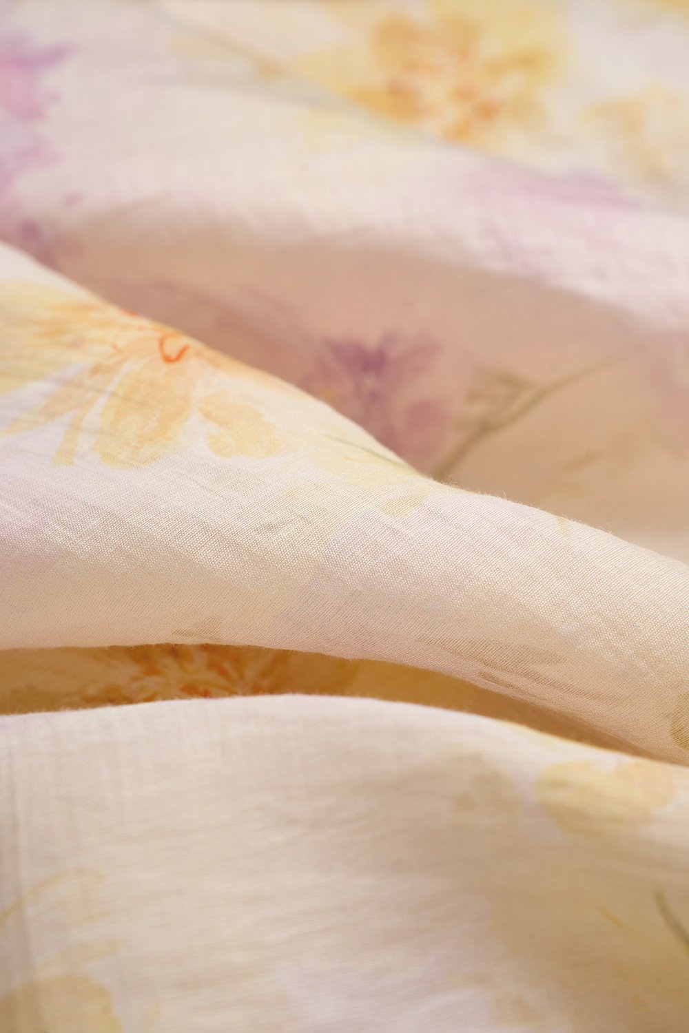 Annelise Sweetheart Balloon Sleeves Mini Dress in Purple Fleur de Voile