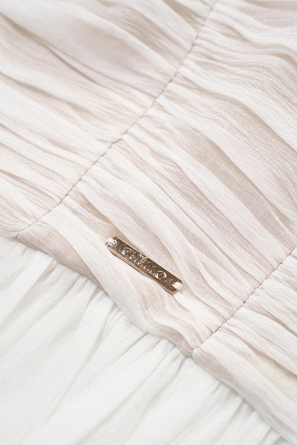 Anya Padded Ribbon Tie Halter Peplum Top in Iconic White