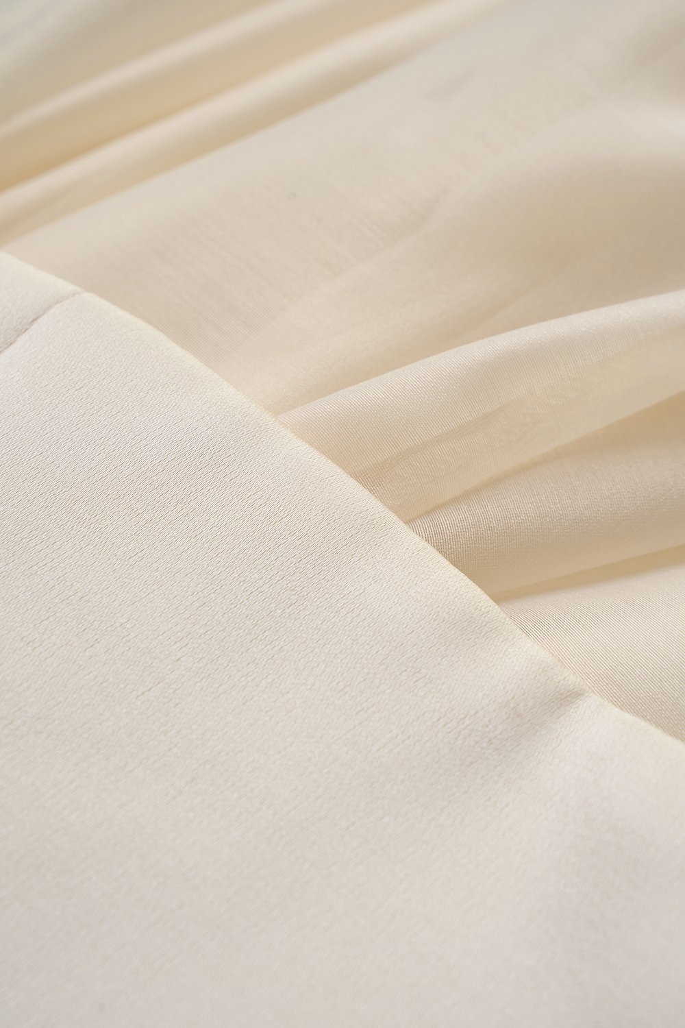 Astra Padded Straight Neckline Contrast Maxi Dress in Crem&eacute;