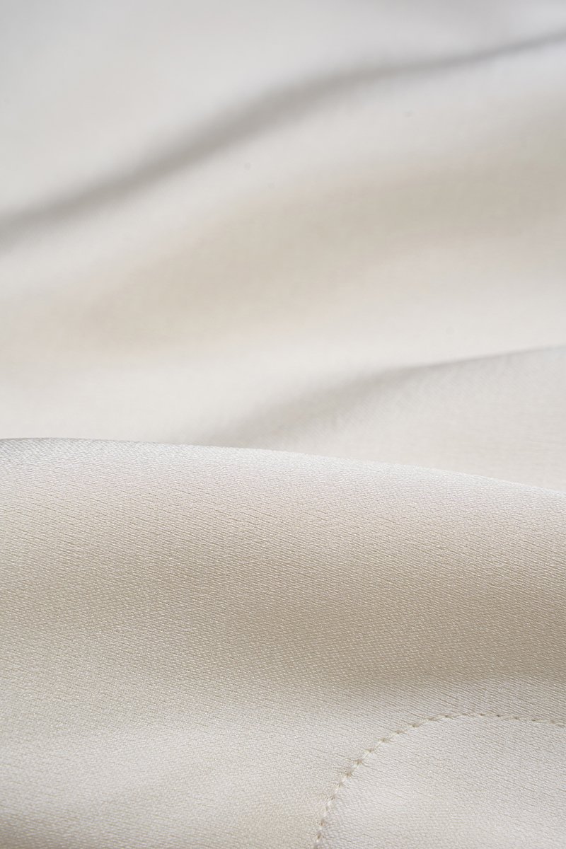 Aviva Sateen Pleated High Waist Shorts in Pearl