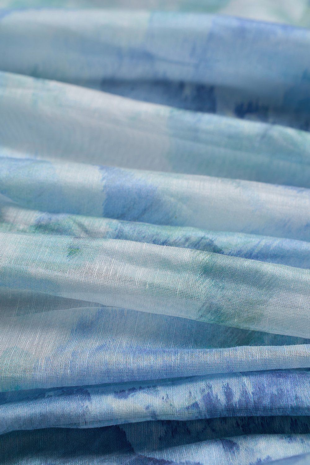 Calypso High Waist Midi Skirt in Blue Po&eacute;me