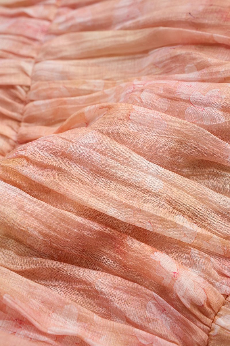 Eve Padded Off Shoulder Blouson in Mandarin Whisperveil