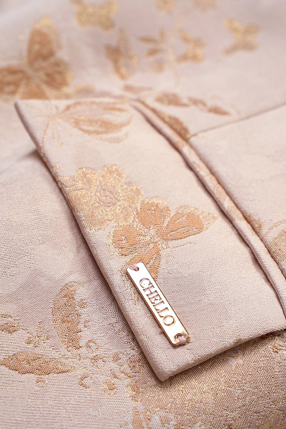 Kara Padded Jacquard Mini Dress in Blush Petal Mirage