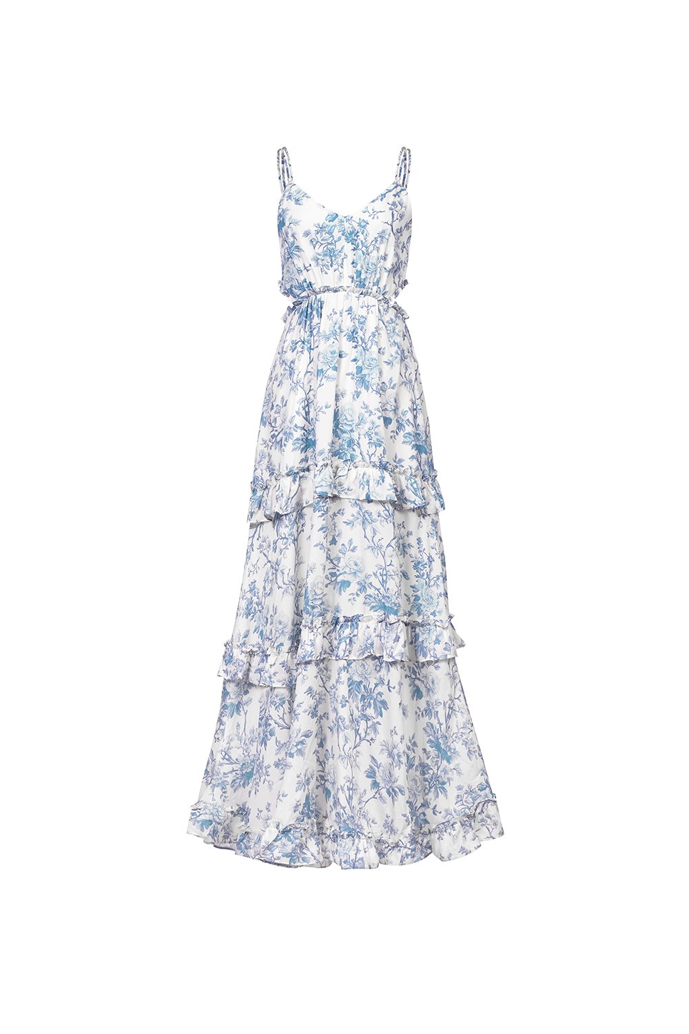 Lira V-neckline Cut Out Maxi Dress in Willowlight