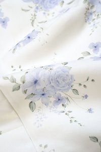 Alix Padded Square Neck Top in Blue Blooming Bunches