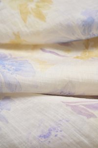 Annelise Sweetheart Balloon Sleeves Mini Dress in Blue Fleur de Voile