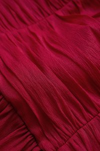 Anya Padded Ribbon Tie Halter Peplum Top in Cherry Red