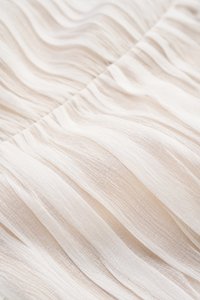 Anya Padded Ribbon Tie Halter Peplum Top in Iconic White