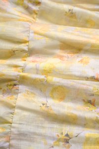 Ceres Diamond Pleated Maxi Dress in Dreaming Yellow Blooms