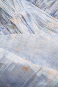 Eve Padded Off Shoulder Blouson in Blue Driftbloom