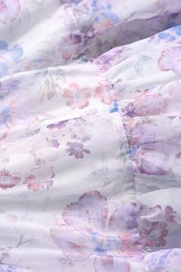 Floria Ribbon Tie Bustier Tiered Mini Dress in Purple Lunaria