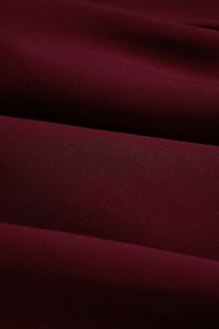 Grace Padded Ruched Mandarin Collar Pencil Dress in Deep Red