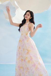 Maisie Padded Halter Flare Maxi Dress in Purple Fleur de Voile