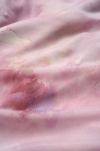 Vega Padded Ruched Mesh Midi Dress in Rose Flutter Gouache