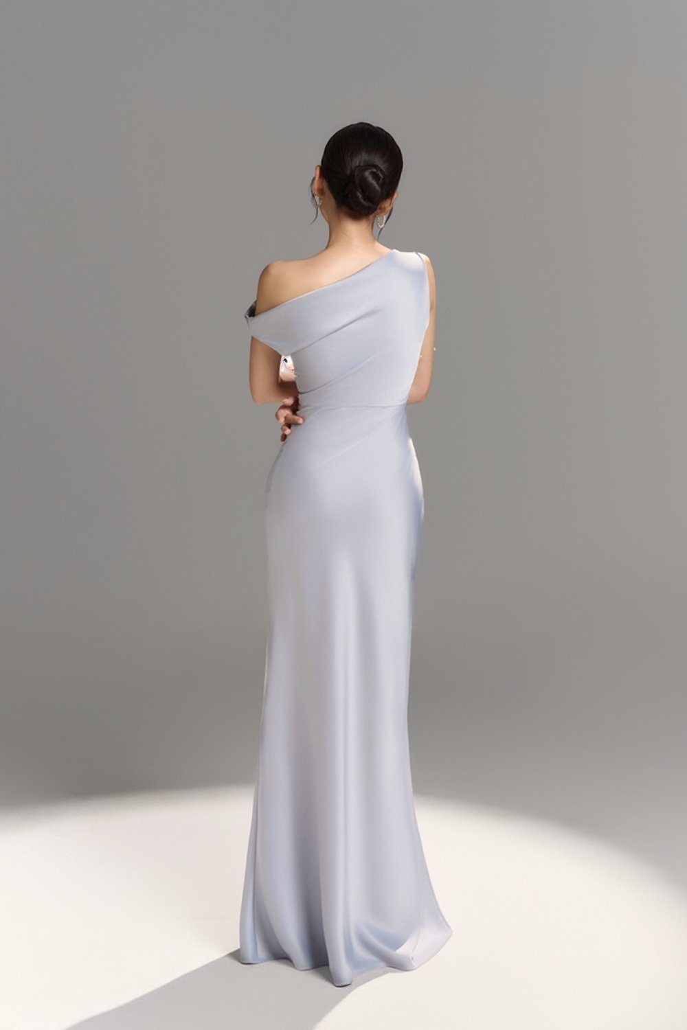Callune Cowl Maxi Dress in Icy Blue