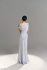 Callune Cowl Maxi Dress in Icy Blue