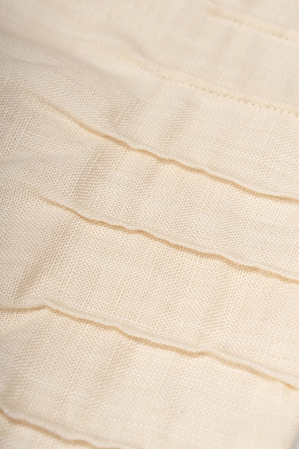 Beth Padded Removable Ribbon Pintuck Crop Top in Buttercream