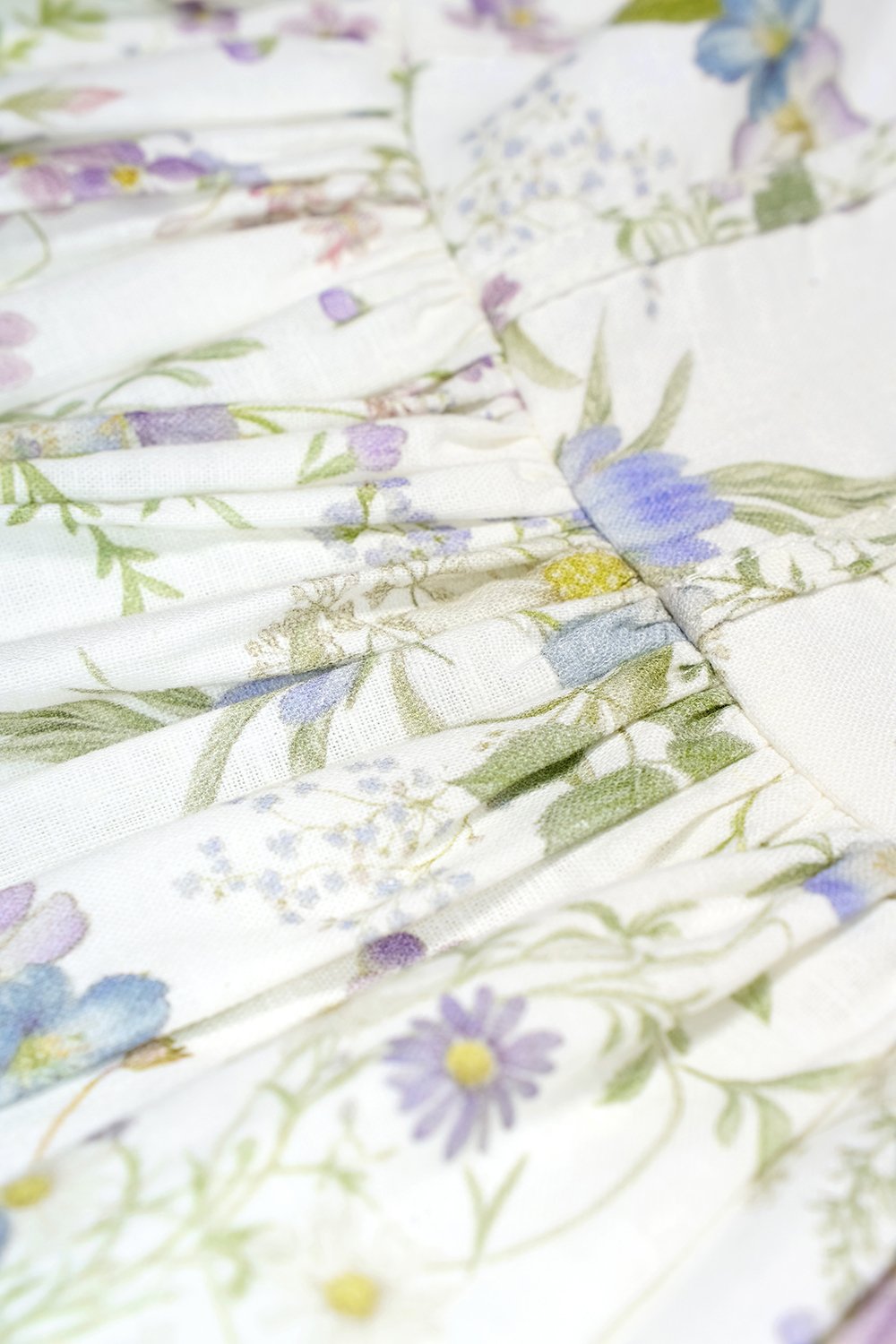 Dream Pleated Bust Soft Corset Mini Dress in Misty Prairie