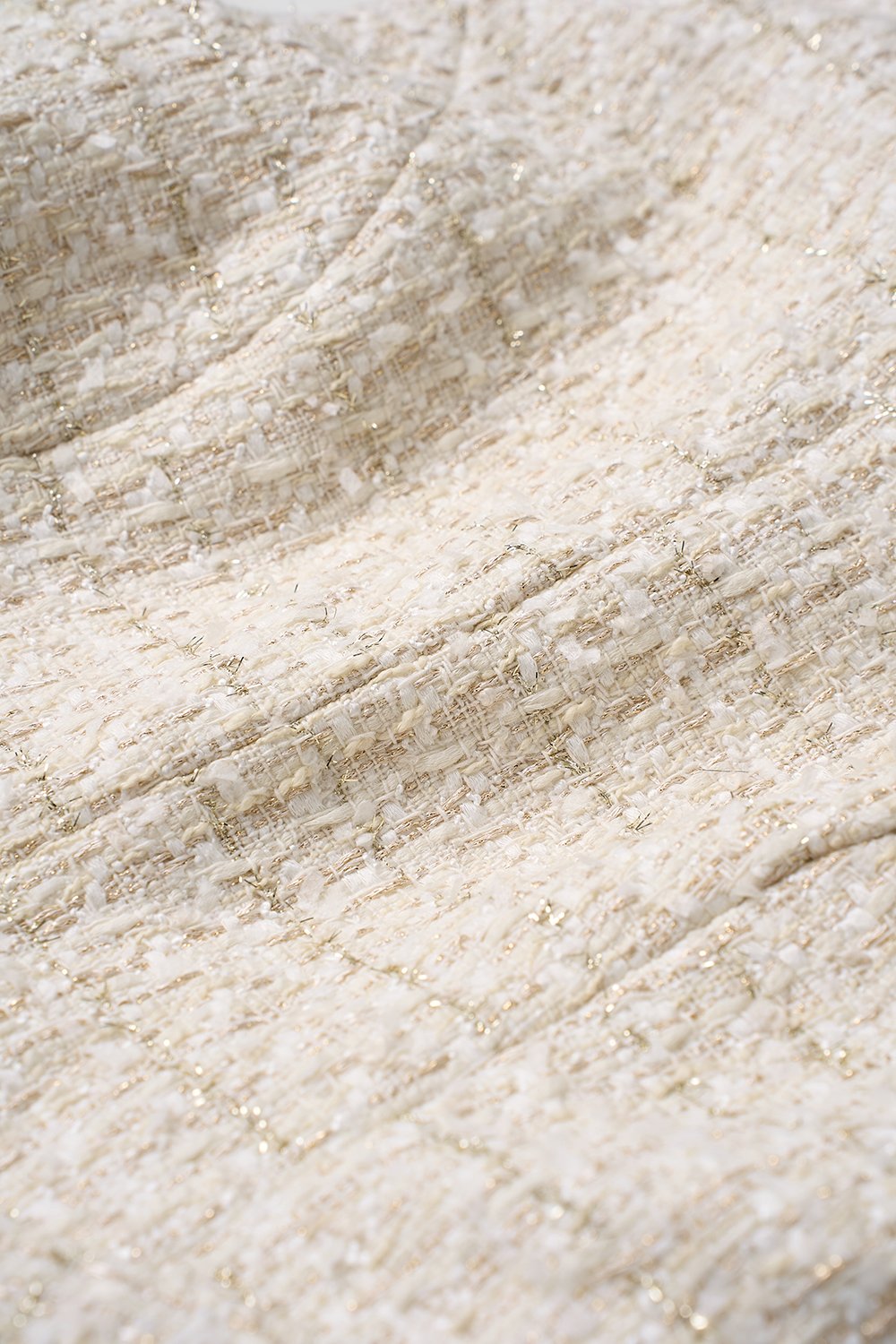 Liz Padded Contrast Maxi Dress in Cream