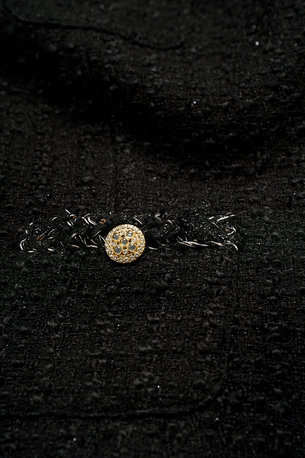 Rhea Tailored Vest Top in Classic Black