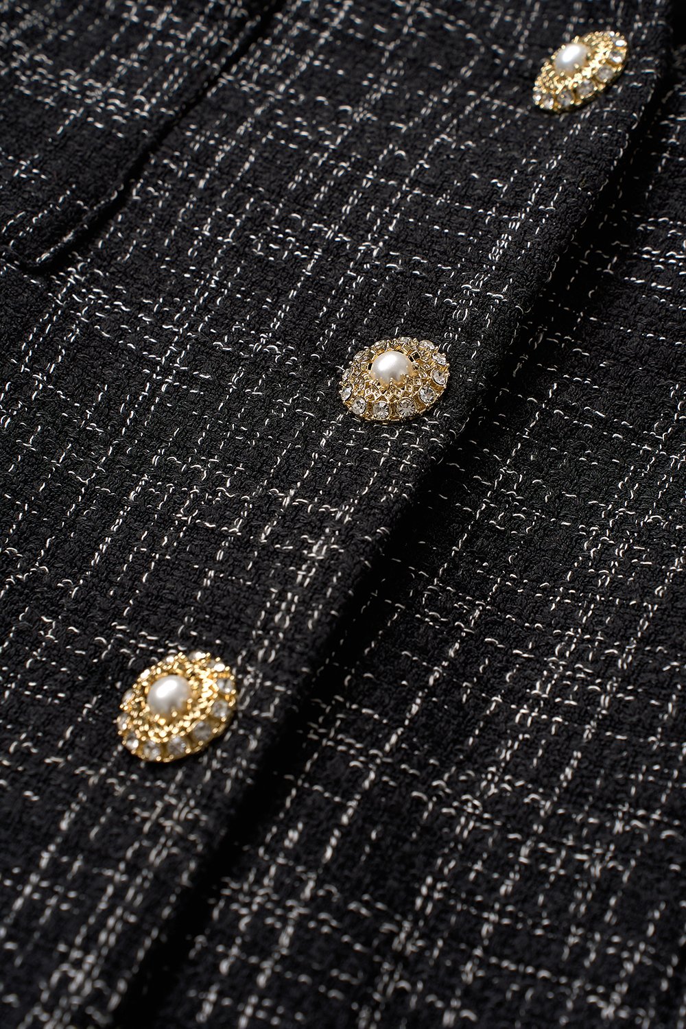 Sloane Tailored Tweed Blazer in Black