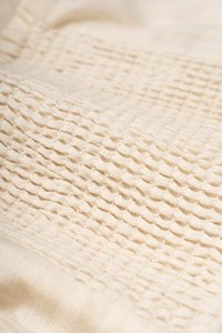 Beth Padded Removable Ribbon Pintuck Crop Top in Buttercream