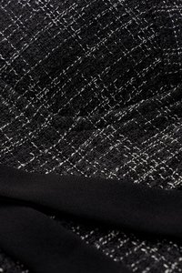 Estelle Tweed Bustier Top with Ribbon Straps in Black